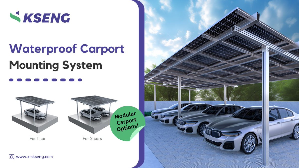 KsengSolar's tweet image. 🔆#KsengSolarSolution #Solar carport can serve as a protective parking shed and helps further by generating electricity to power homes. With vast experience in delivering #solarcarport systems for various applications, #KsengSolar offers customized #solarcanopy solutions for you!