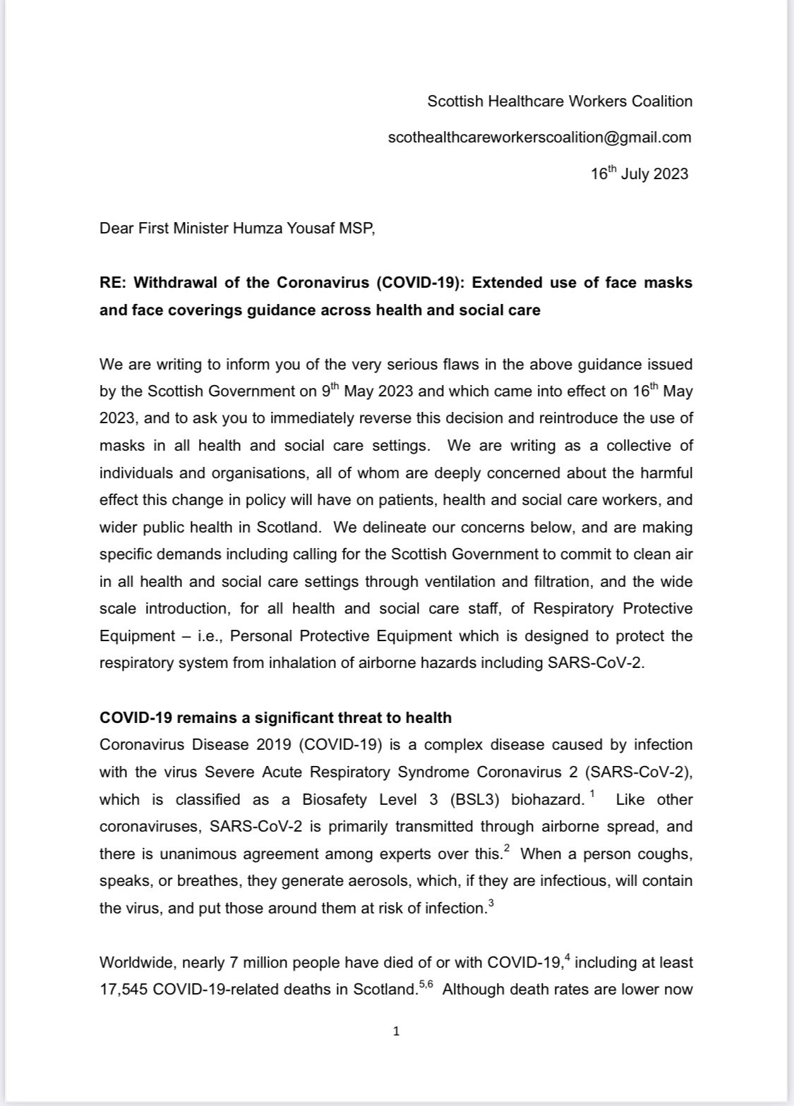 Scottish Healthcare Workers Coalition on Twitter "Scottish Healthcare