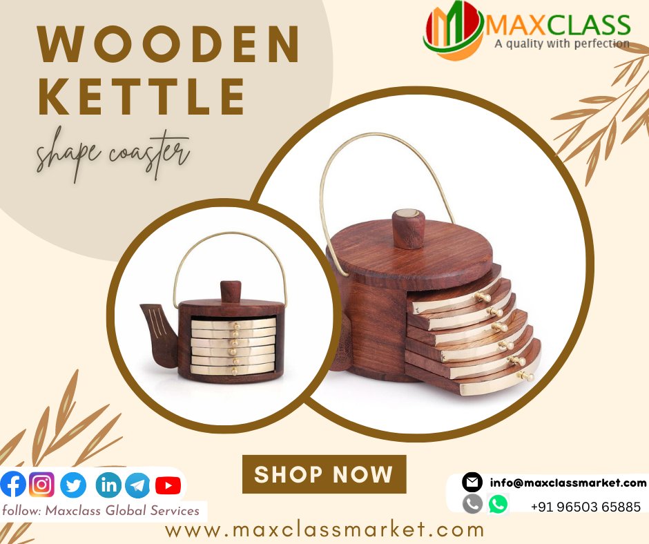maxclasservices's tweet photo. "Introducing our stylish and functional kettle-shaped coasters from Maxclass Global Services! Add a touch of charm and protection to your tabletops with these delightful coasters.
#maxserviceswww.maxclassmarket.com
#maxclassmarket #jagkalyansewasanstha #alkapure #elctronicsgadget https://t.co/ujlntEoOop