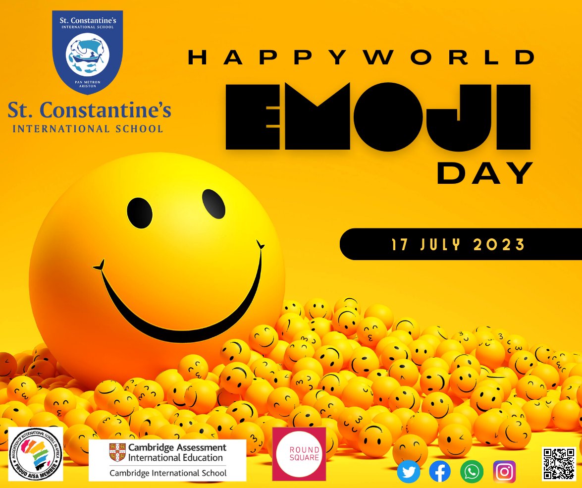 😃 🌍 emoji 📆

😊❤️🌈💫💬🌟🥳🎉🌍🌷

#WorldEmojiDay #ExpressYourself #EmojisUnite #WeAreSCIS #ProudToBeSCIS #SCISFamily