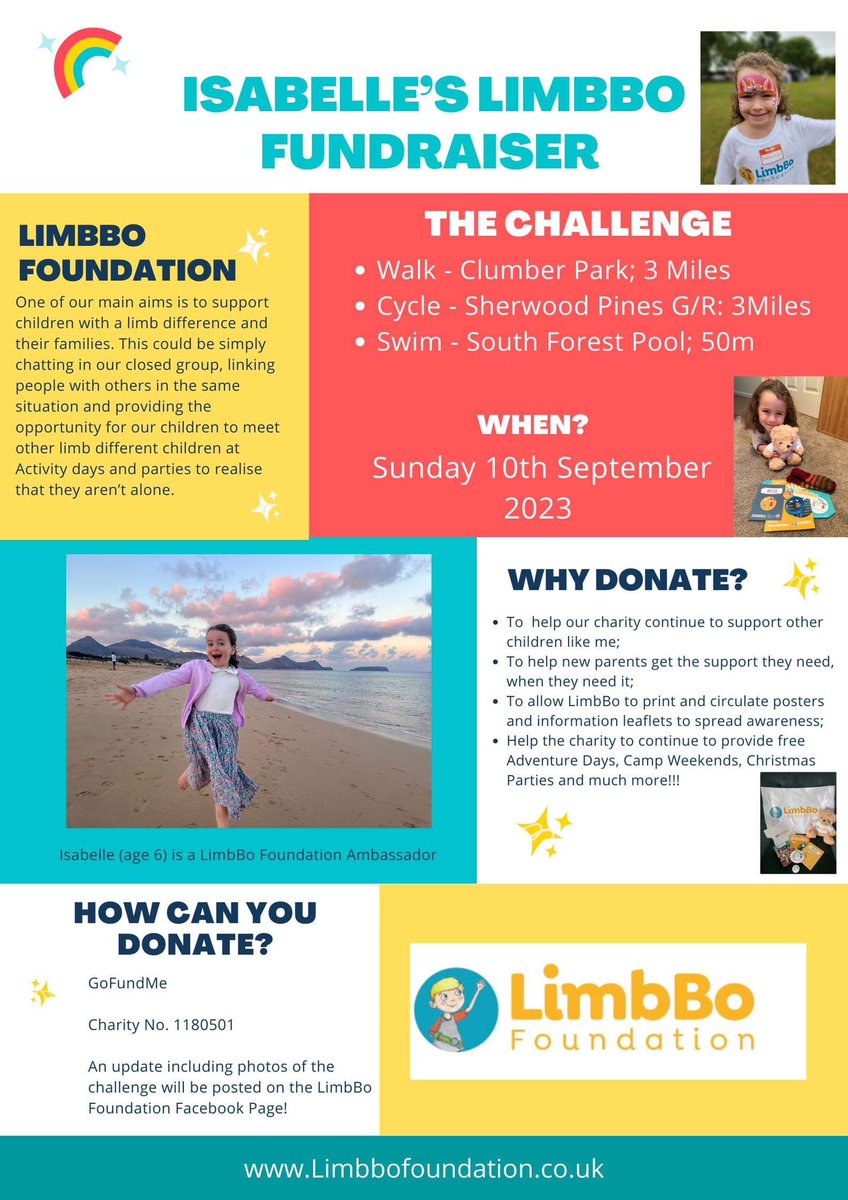 LBofoundation's tweet photo. One of our #youngambassadors is doing her own fundraiser for #teamlimbBo  I just love our children and how they support one another #limbdifference https://t.co/6HYVLB4nEn https://t.co/rcMHyBZrKY
