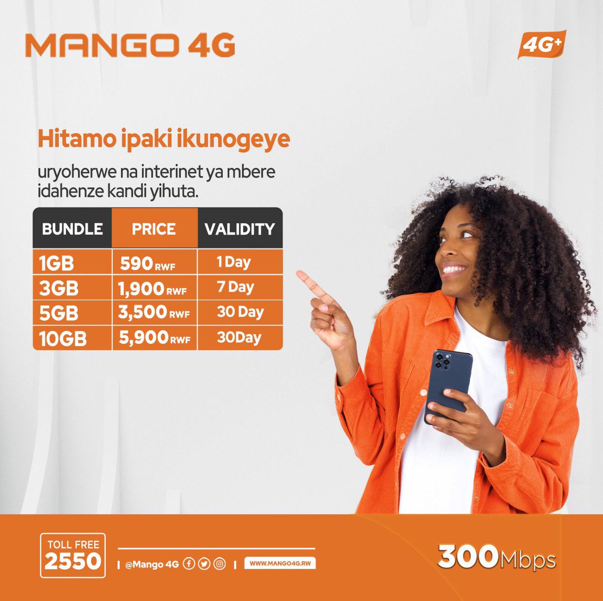 harerimana_tito's tweet image. Tangira icyumweru uryoherwa na internet ya mbere y’Ihuta mu Rwanda Kandi idahenze, ku mafaranga yose wabona internet ya @Mango4G.

Simcard ni UBUNTU.

Ibindi bisobanuro hamagara 2550 cg usure website mango.rw 

#IyatseNaMango
#SwitchToMango4G
#Truly4GNetwork