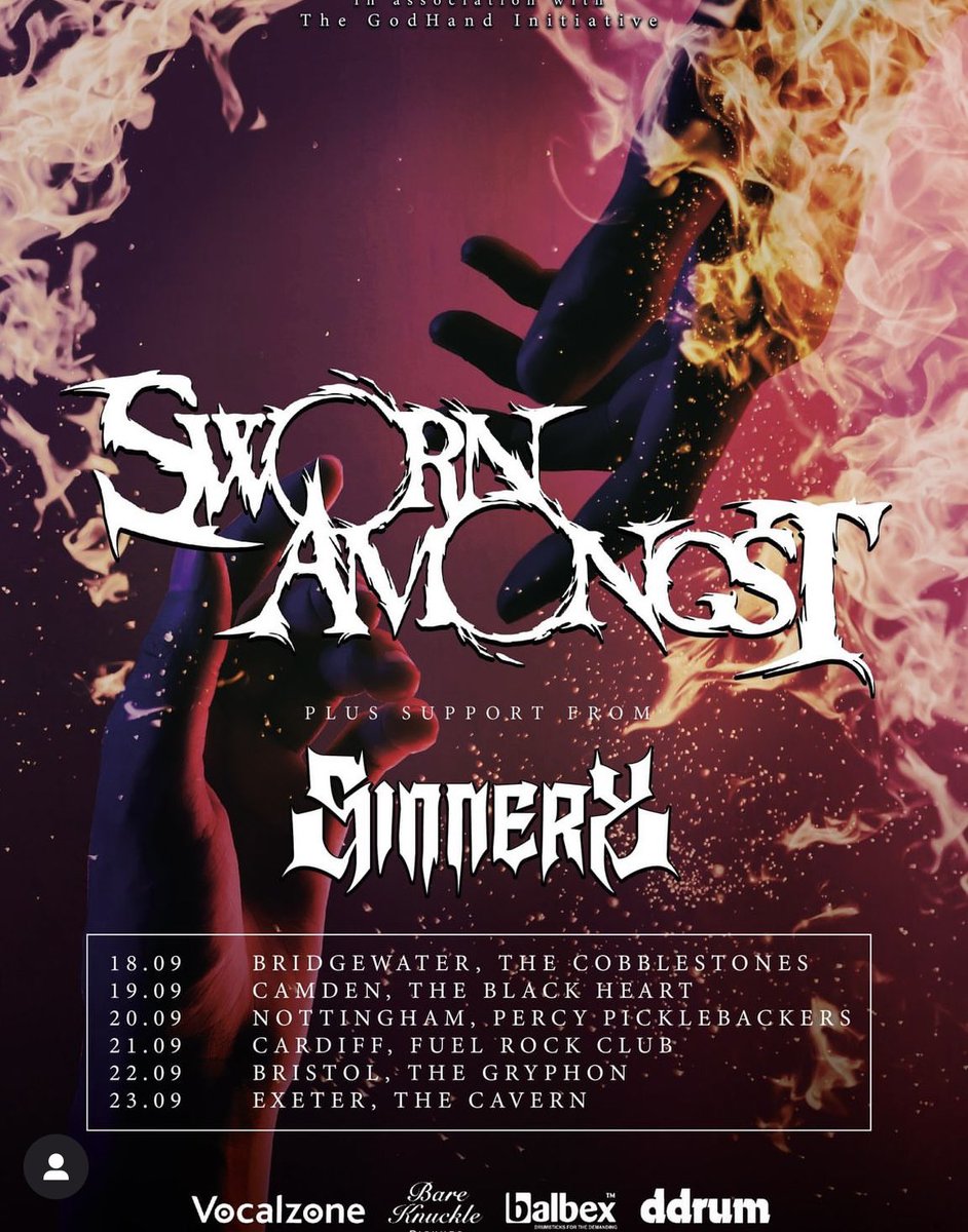 UK we head out with our brothers in Sinnery this September! #ICYMI 

#sinnery #metal #metalcore #thrashmetal #hardcore #techmetal #rt #follow