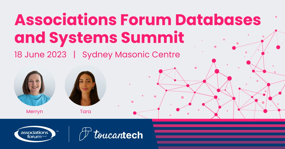 We're heading to the Association Forum's Association Databases and Systems Summit 2023 in Sydney!

Looking forward to a day of discussion &amp; discovery, focusing on the pressing technological challenges associations encounter when selecting the perfect system.

#databases #systems