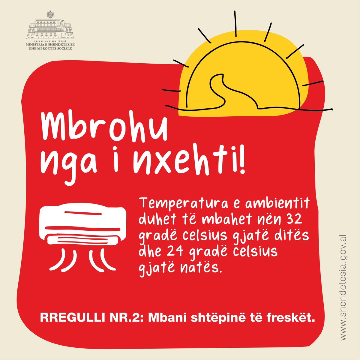 GManastirliu's tweet photo. ‼️☀️Stina e verës po shoqërohet nga valët e të nxehtit, ndaj për qytetarët, sidomos të moshuarit dhe ata me sëmundje bashkëshoqeruese këshillohet të shmangin lëvizjen në orët e pikut.

‼️ ☀️ Disa këshilla të vlefshme për të përballuar valën e të nxehtit👇
 https://t.co/ka3gNuqWWC https://t.co/OFtIM3bQhd