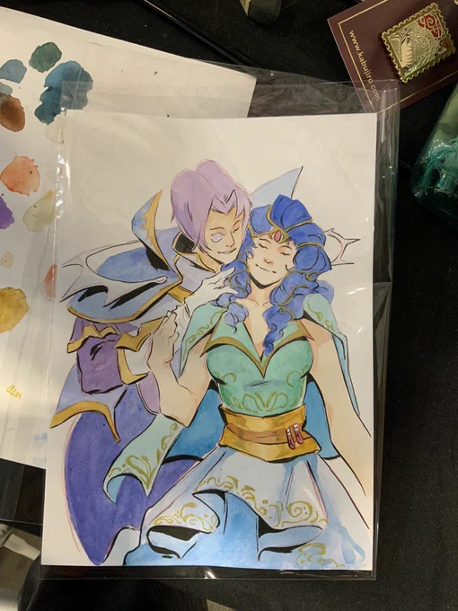Japan Expo c'est finito !! It went really well for our trio, in the end the no wall situation helped us feel less stranded away from the rest of the alleys, I also felt way more confident and happy with my commissions and might be able to take a bit more next time 