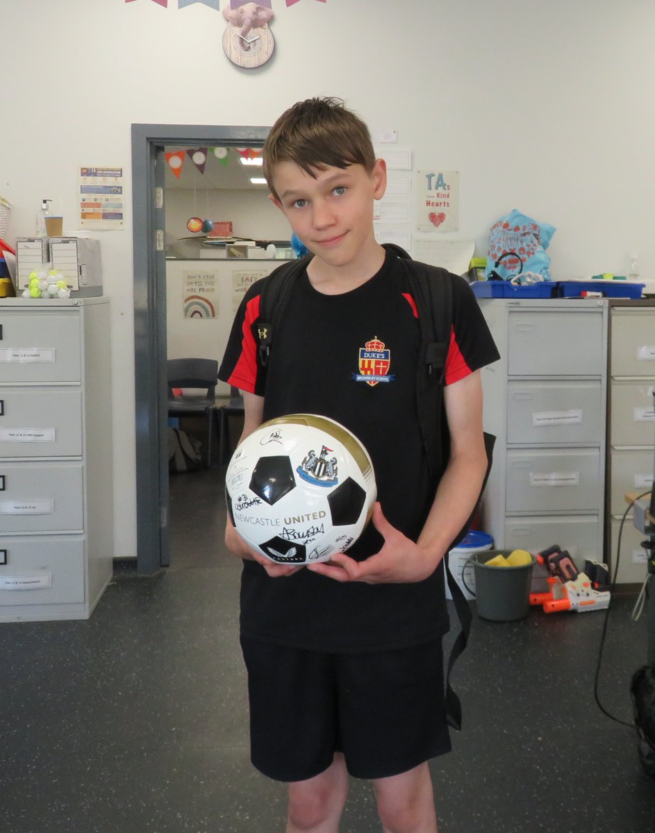 Dukes_AEN's tweet photo. Congratulations to the 1st prize winner of a signed Newcastle ladies team football from our sports day raffle.  All proceeds from this will be going towards supporting future events organised by the fundraising committee. Keep an eye out for our next community event in 2023/2024. https://t.co/cyBXnPaeek