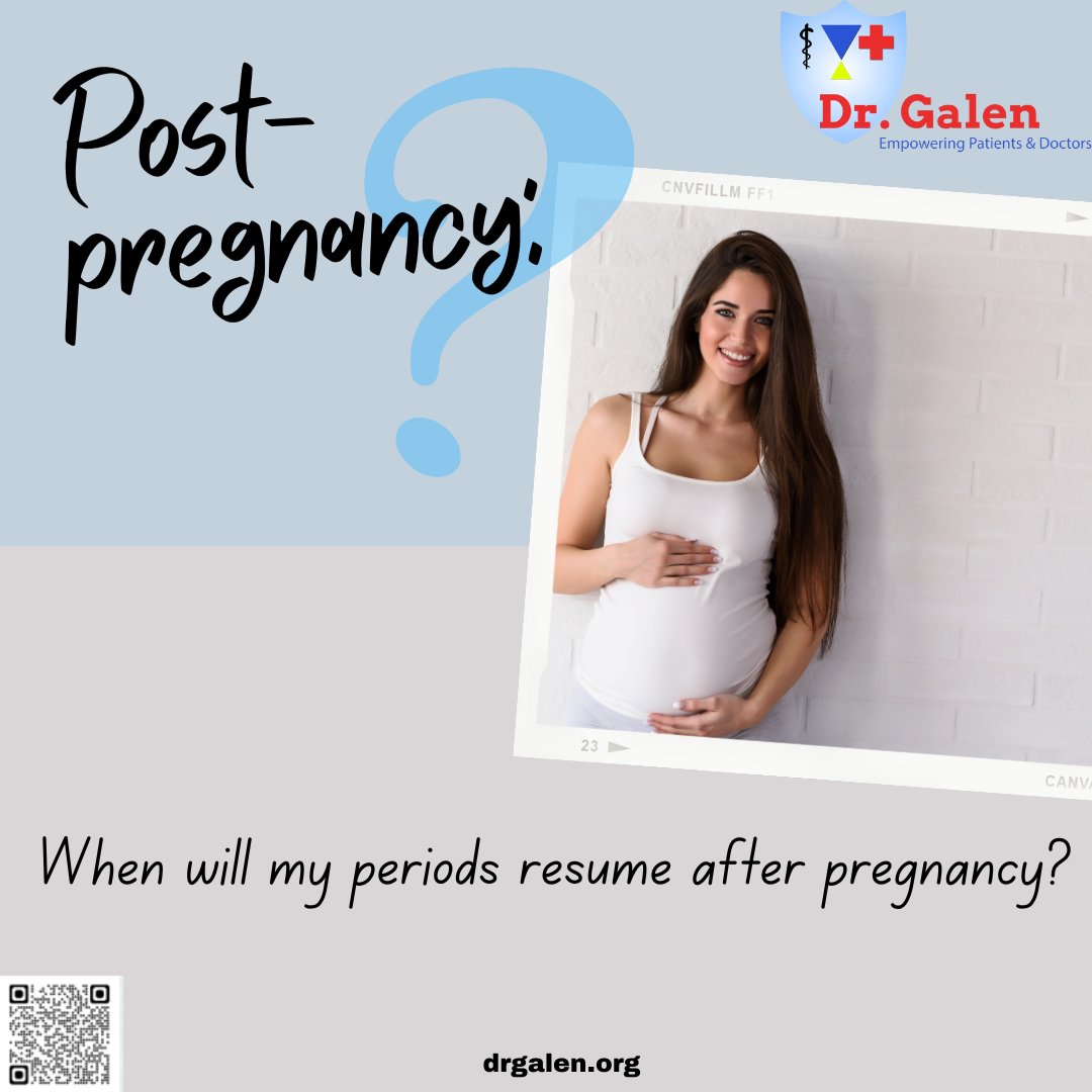 drgalen_org's tweet photo. After pregnancy, when will my periods start again?
For up to 3 months, your periods may be irregular...see more https://t.co/tbiBGDFRKx
#medicalquestions #pregnancy #periods #drgalen https://t.co/vDKGmQbYOj