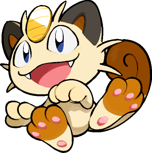 meowth no humans pokemon (creature) solo fangs blue eyes open mouth white background  illustration images