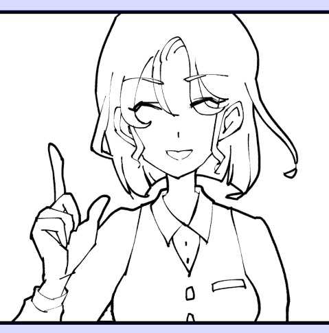 進捗～。
1コマしか出てこないお姉さんが可愛く描けた。 