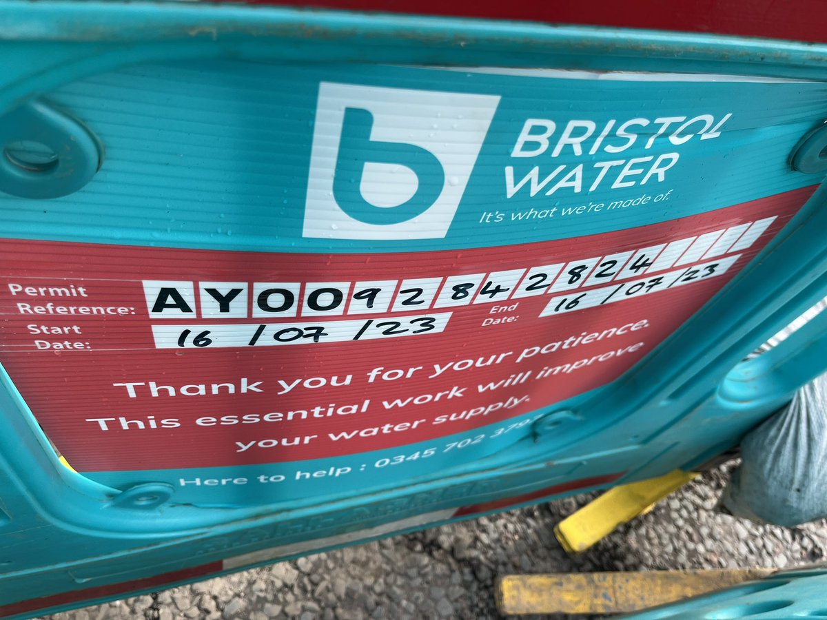 Tristan Cork Post on Twitter "Imagine BristolWater digging up the