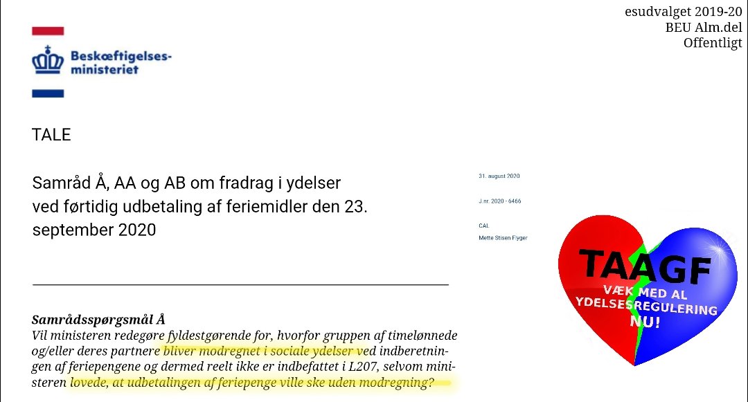 TAAGF_gruppen's tweet photo. Samrådet som SAMTLIGE danske medier overså❗

Tusindvis af borgere bla. timelønnede og aftrædende funktionærer, oplevede modregning af indefrosset feriepenge lige for næsen af #dkmedier.

#dkpol https://t.co/kTIlBUhtXV