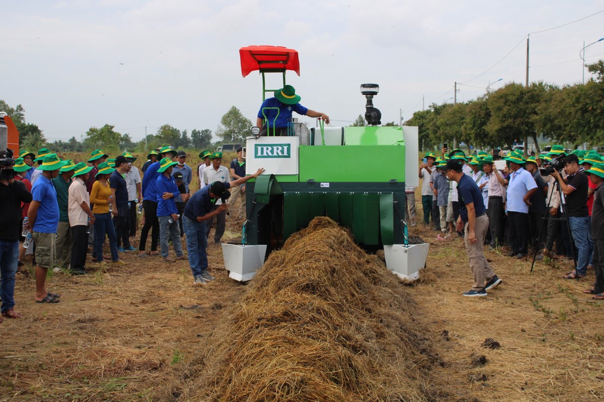 irri's tweet photo. To promote the mechanization of rice straw collection and rice straw handling and processing technologies, MARD of Vietnam 🇻🇳, in cooperation with Hau Giang province &amp; @IRRI, organized a field demonstration on rice straw management towards circular and low emission agriculture. https://t.co/lJY7dx28bV