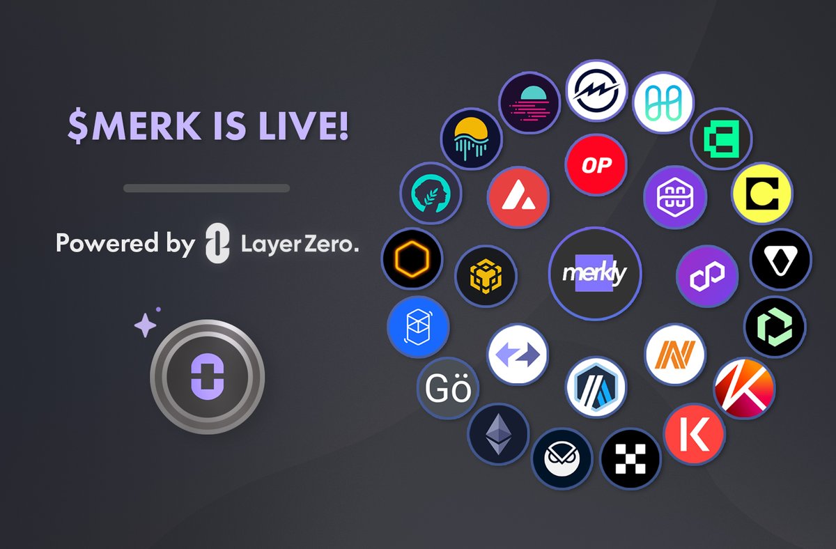 merkly_com's tweet photo. Merkly x LayerZero 

We just launched our first iteration of $MERK as an Omnichain Fungible Token (OFT)! 🌌

Users can now claim $MERK on any chain and seamlessly bridge it across all networks via #LayerZero.

📖 More info below 👇 https://t.co/iBfP654Lk6