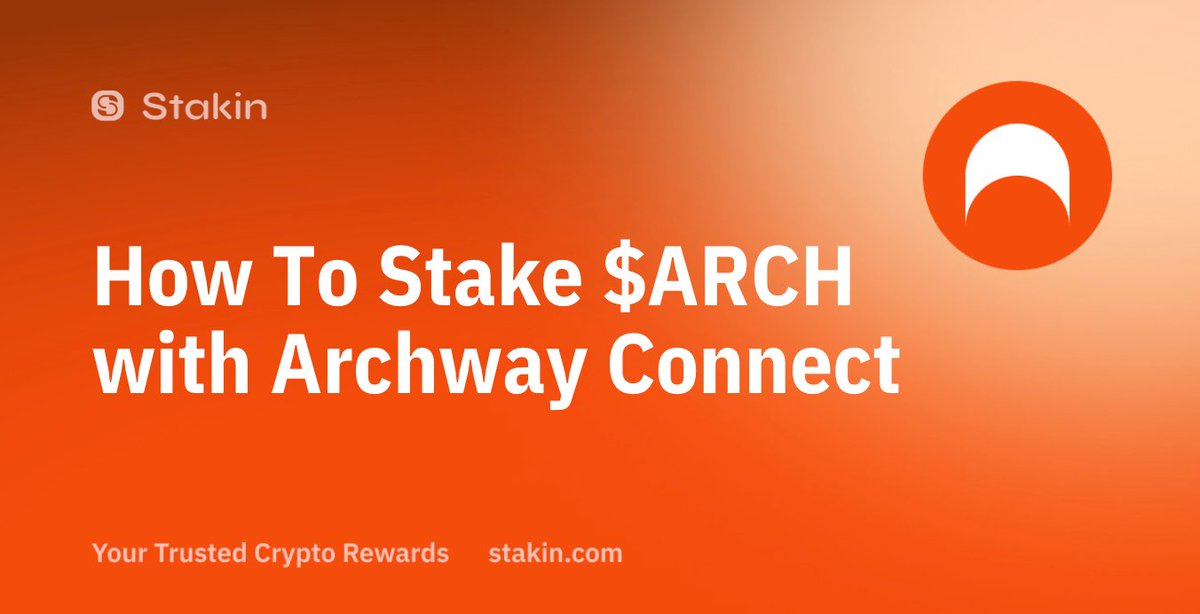 StakinOfficial's tweet photo. Happy Monday #staking fans 🤩

🟠 We're kicking off the week with a guide on staking $ARCH @archwayHQ with the Archway Connect platform. 

Learn how to stake, claim and redelegate here:  https://t.co/eYMvAefL81 https://t.co/AAyYY0fiDs