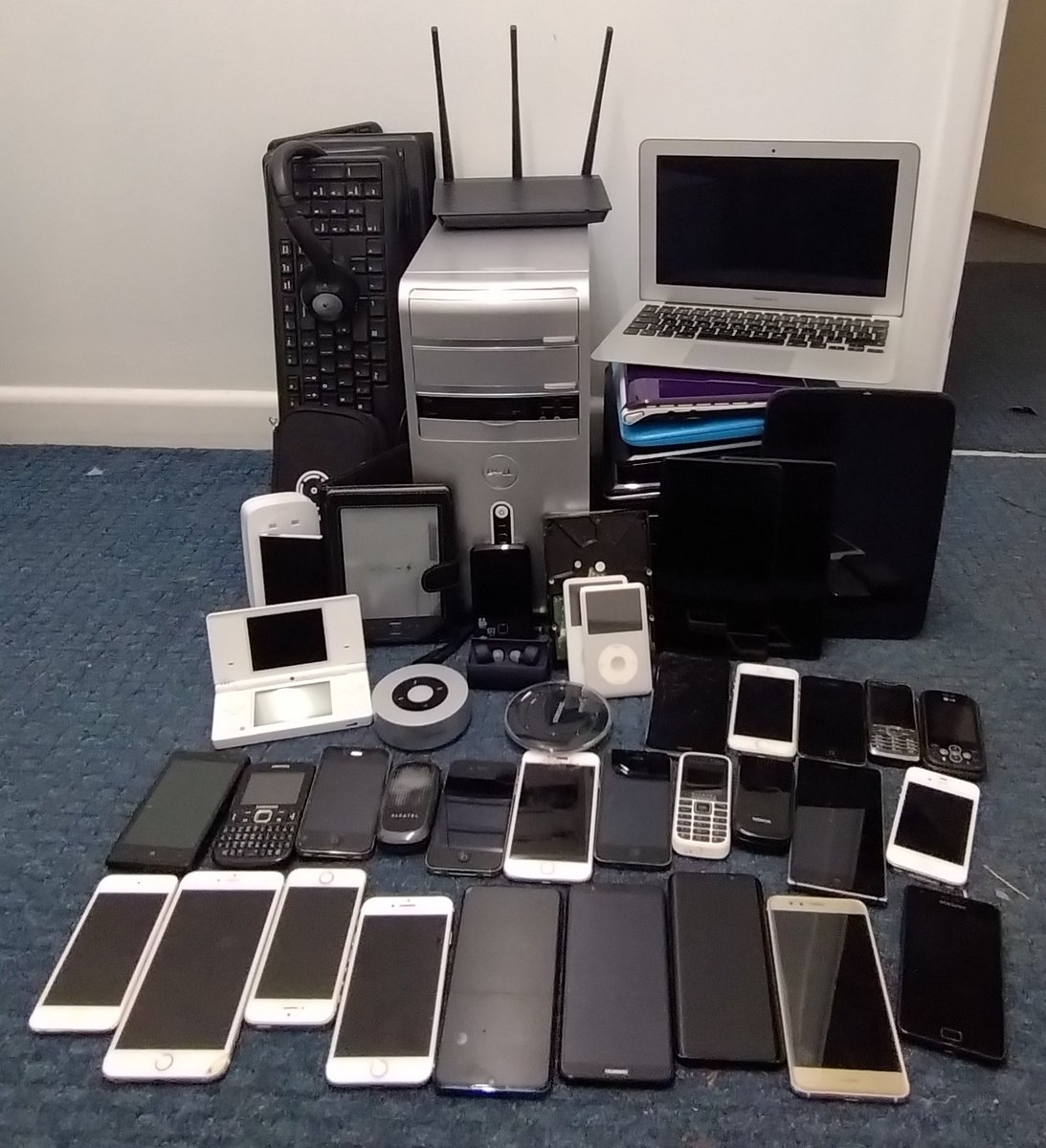 Last week at the #BathDigitalFestival attendees were encouraged to bring in any old tech they'd like to be securely recycled - this is our haul! It's amazing how many electronics you have wasting away at home. Why not drop them into us to be recycled and reused #ewaste #refurbish