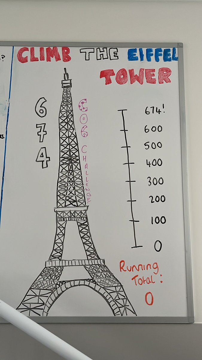We’ve set up a challenge on the ward to climb the steps to the Eiffel Tower viewing point! #StrokeRehab