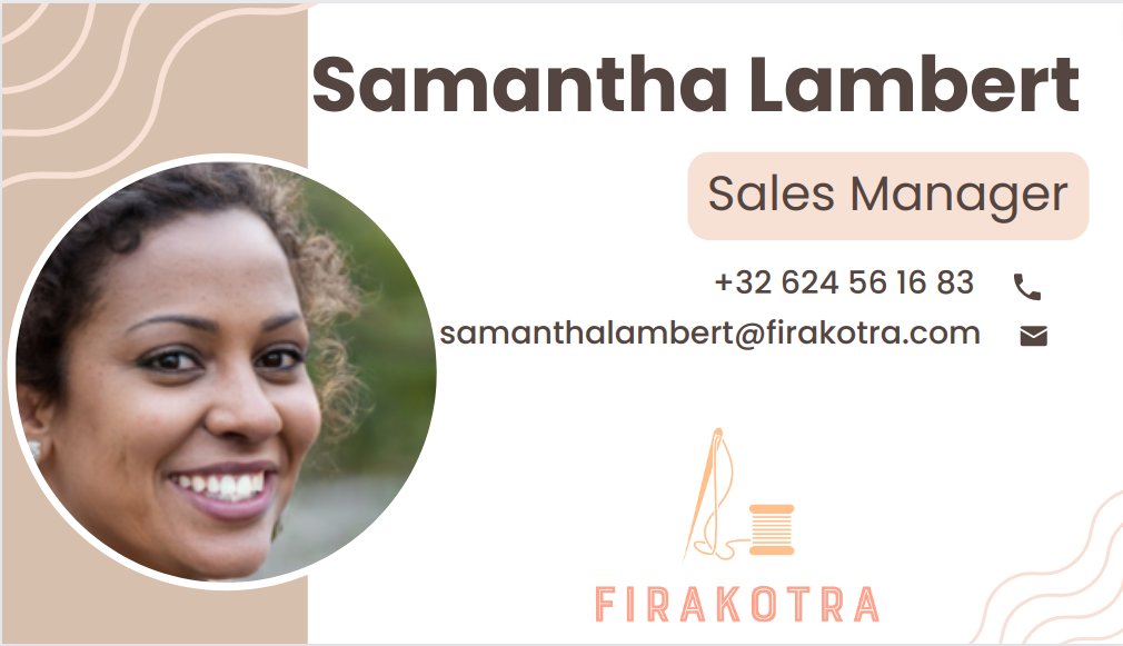 This is Samantha, the Sales Manager at FIRAKOTRA. FIRAKOTRA company specializes in selling two manufactured textile products: the Laptop case and the Tote bag. We are currently working hard to launch our newest product, the Case, as soon as possible.

forgeflow.com/business-games