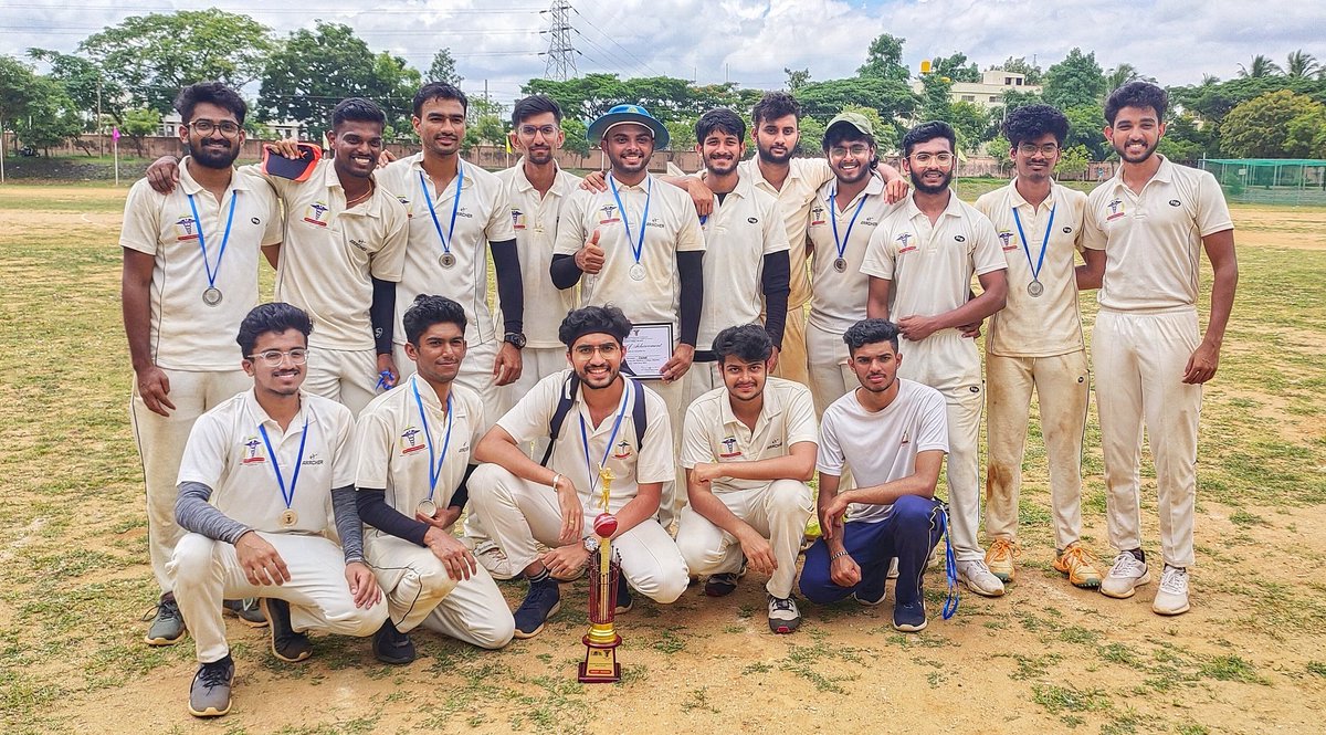sabvmcri's tweet photo. Runners up 
State Level Intercollegiate Cricket Tournament " TATVAM 23" , JSS Medical College, Mysore https://t.co/k2S4k35hio