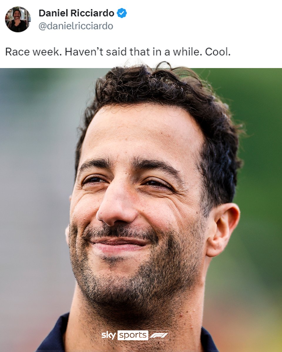 SkySportsF1's tweet photo. Daniel Ricciardo is ready 👊 https://t.co/6cycrVNVdJ