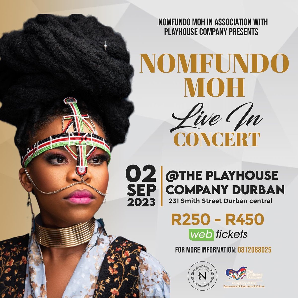 nuewav's tweet photo. NOMFUNDO MOH CONCERT
Afro Pop hitmaker, Nomfundo Moh, in association with The Playhouse Company, will be hosting her debut concert, โNomfundo Moh Live in Concertโ, on September 2nd, 2023. ๐
Tickets starts at R250. ๐
#RaptureHub https://t.co/TA6XxSbQho