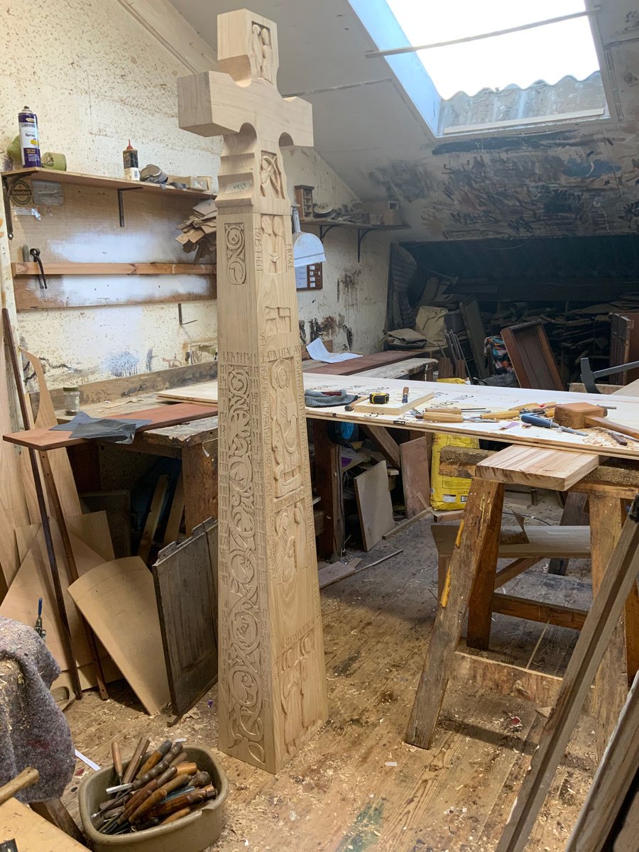 It's the #FestivalofArchaeology!  We’ll be sharing fascinating artefacts from our collection, our Folk’s favourite artefacts along with some behind the scenes photos! How incredible is this replica of the Ruthwell Cross in the making? It's now part of our Place of Faith display.