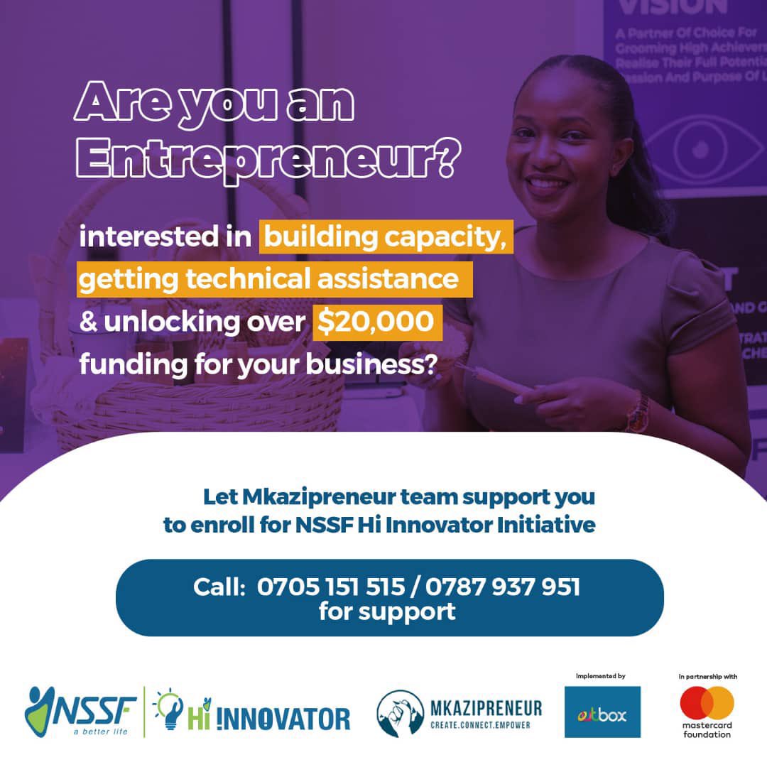 Are you an Entrepreneur interested in building capacity, getting technical assistance &amp; unlocking over $20,000 seed funding for your business?

 Let us support you to enroll for #NSSFHiInnovator program