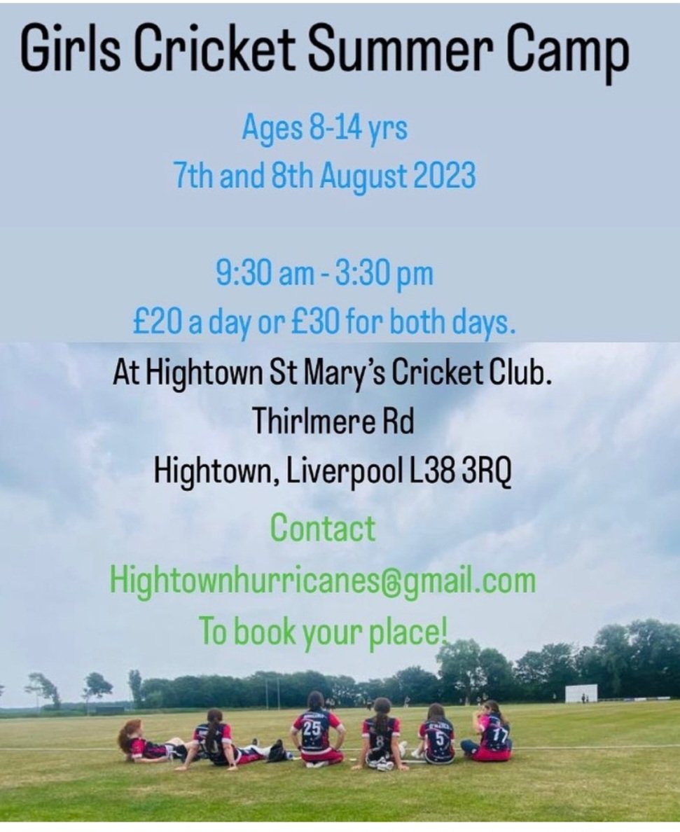 Hightown Hurricanes Women's & Girls’ Cricket 🇺🇦 (@ht_hurricanes) on Twitter photo Booking up fast! Pls contact hightownhurricanes@gmail.com to book your a place 🏏🏏😎😎 newcomers welcome🙌 Booking up fast! Pls contact hightownhurricanes@gmail.com to book your a place 🏏🏏😎😎 newcomers welcome🙌
