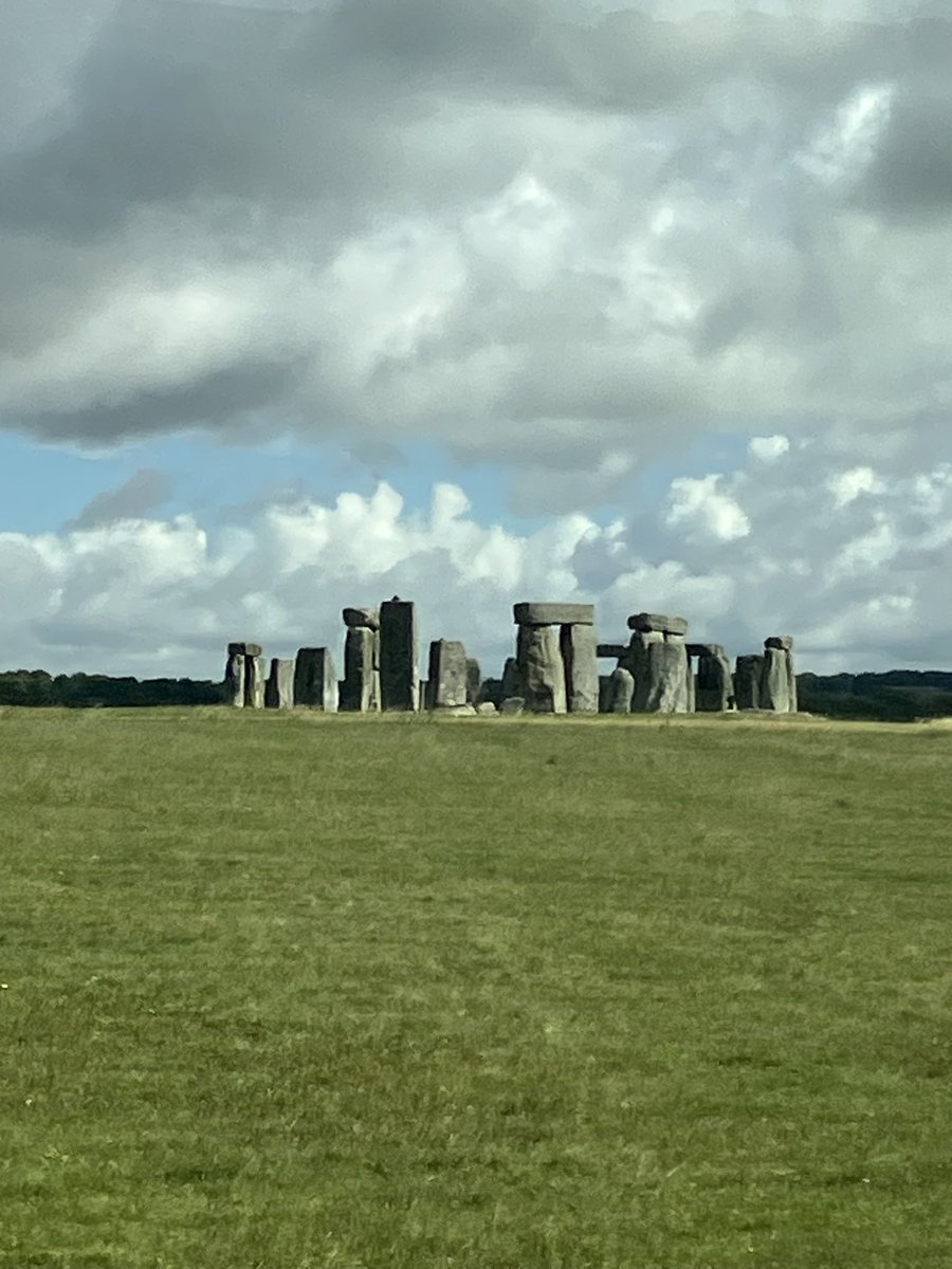 lucindahawksley's tweet photo. Whizzing past #Stonehenge (no, I’m not the one driving!). Almost every time I see this view now, I think of #Cathbad, a fictional #druid from the #books by #EllyGriffiths. That’s what good #writing does, it makes the #characters come alive. #RuthGalloway #author #CrimeFiction https://t.co/jD874D7Ev8