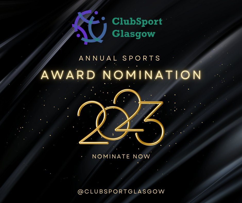 Who in your club is worth some recognition, ClubSport Glasgow believes every Club has someone who goes that extra mile. Whu not nominate for this years awards conta.cc/3OhWQXV