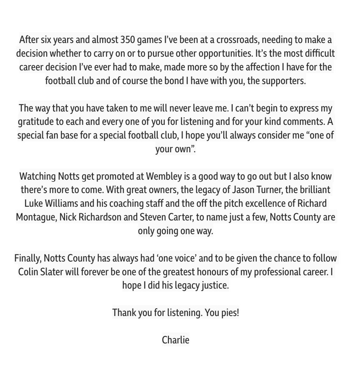 Charlie Slater tweet media