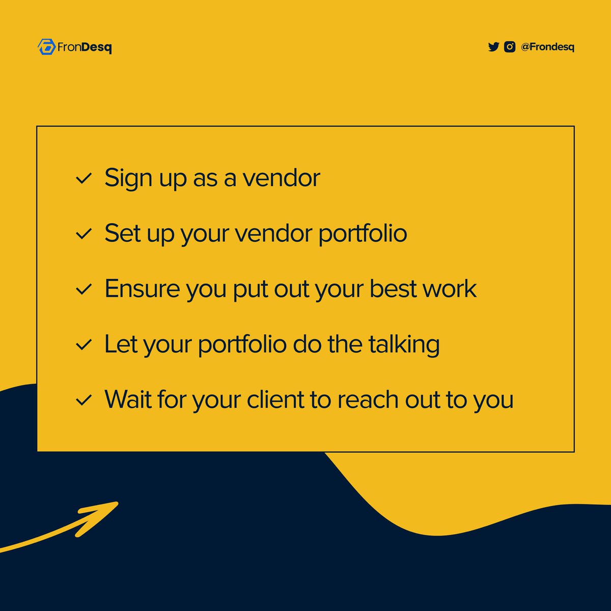 frondesq's tweet photo. Hey Vendors👋🏼👋🏼

You are not left out… Here are 5 easy steps to use the Frondesq app.

#eventmanagement #vendors https://t.co/SEnMZ7XTUg