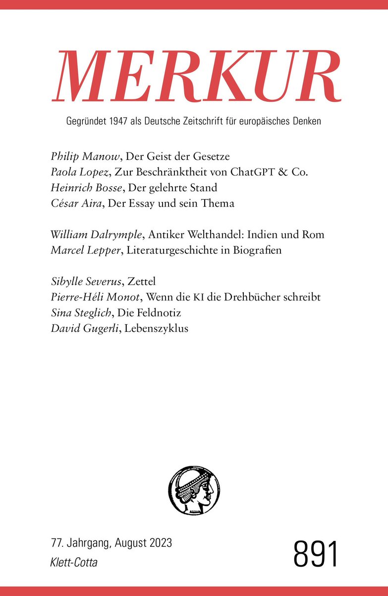 Vorfreude auf das #August-Heft - - rechtzeitig für das Reisegepäck. @redaktionmerkur @sksteglich