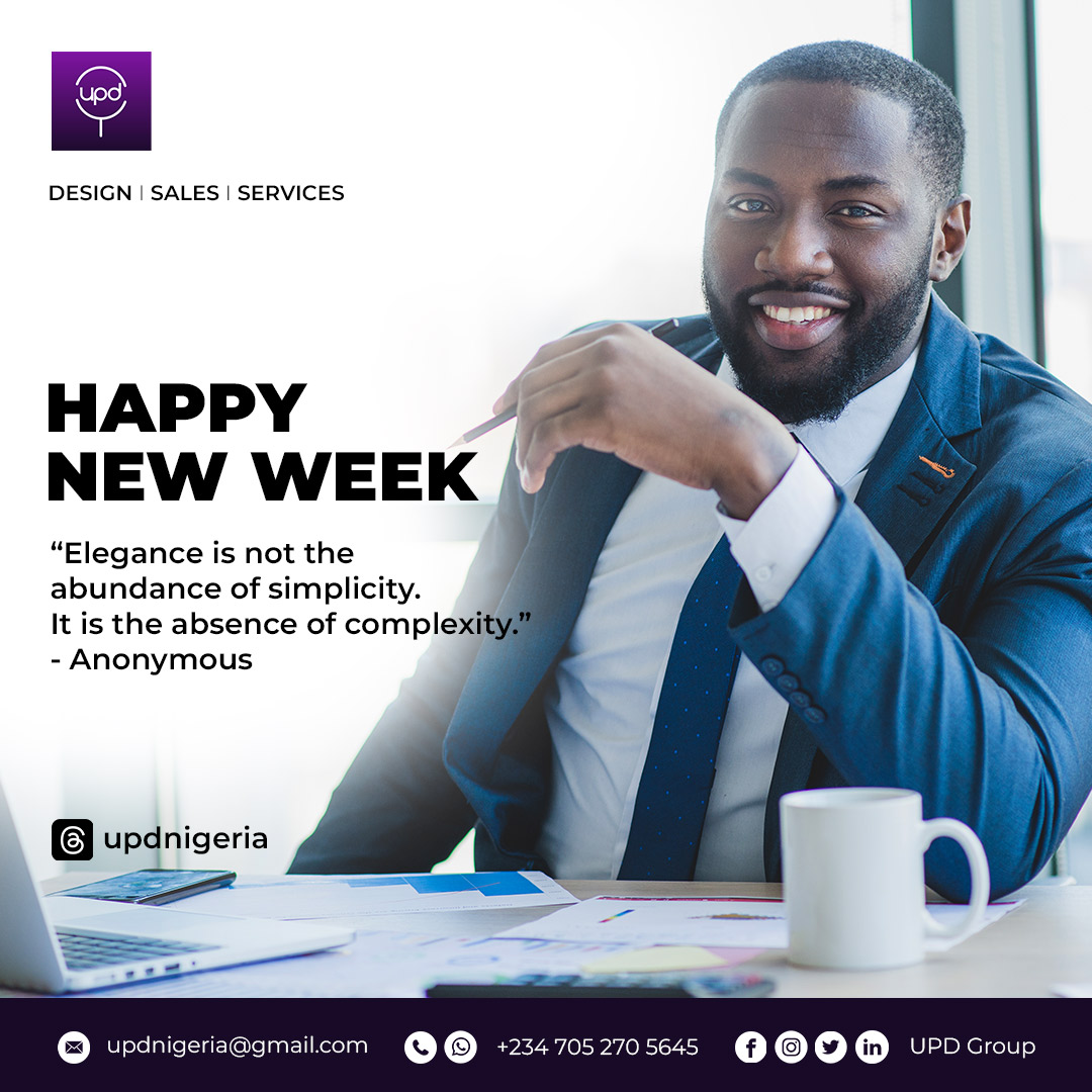 updglobal_'s tweet photo. "Elegance is not the abundance of simplicity. It is the absence of complexity."
Happy New Week
#UPDGroup #PeopleAndImpact https://t.co/ETCD6cWc32