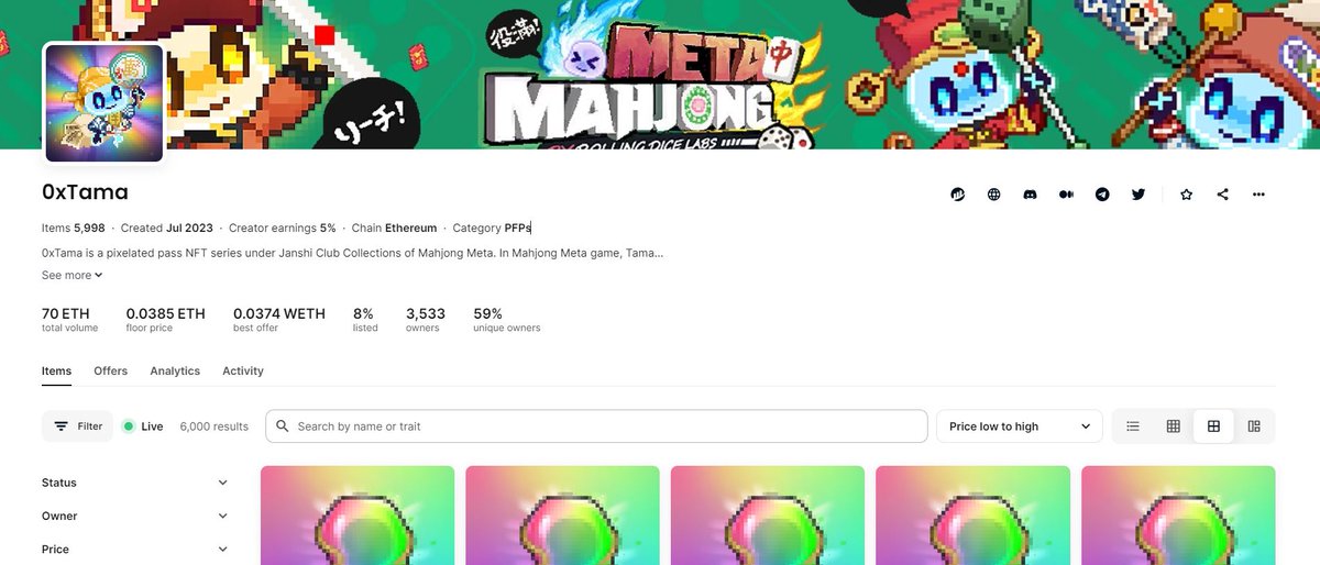 1Minute (@oneminnft) on Twitter photo In the <a href="/1MinuteWeb3/">1Minute Web3</a> +70 WL spots for <a href="/0xMJM/">Mahjong Meta</a> 0xTAMA were given away in a Public, Platinum Raffle.
Join <a href="/1MinuteWeb3/">1Minute Web3</a> , a community-driven Web3 group where everything is free and activity is rewarded! In the <a href="/1MinuteWeb3/">1Minute Web3</a> +70 WL spots for <a href="/0xMJM/">Mahjong Meta</a> 0xTAMA were given away in a Public, Platinum Raffle.
Join <a href="/1MinuteWeb3/">1Minute Web3</a> , a community-driven Web3 group where everything is free and activity is rewarded!