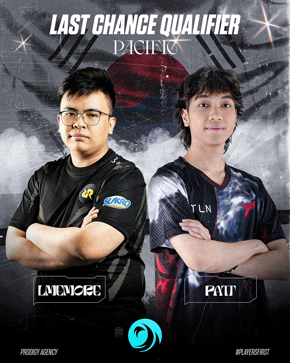 ProdigySEG's tweet photo. An unforgiving bracket and one spot in the biggest VALORANT tournament of the year: the Pacific #LCQ starts tomorrow for our prodigies @Lmemore_ &amp; @itsPatiphan. Good luck 💯

#ProdigyFamily https://t.co/vL5HZD8J4H