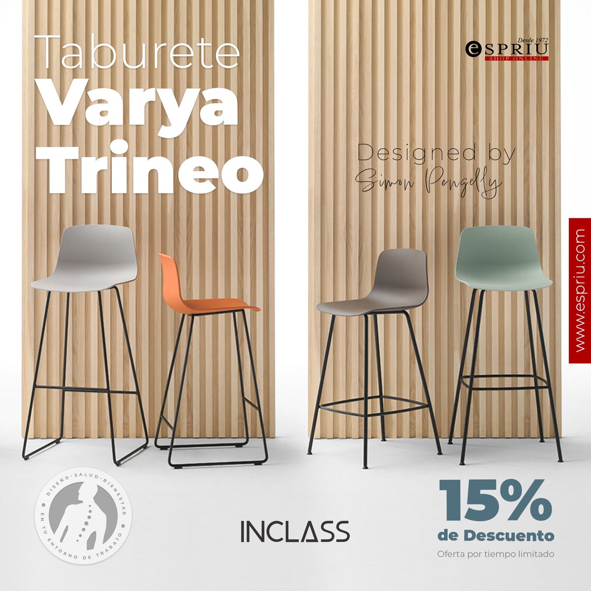 Espriumobiliar1's tweet photo. #Inclass nos presenta este #taburete hiperversátil para colocarlo donde queramos gracias a sus infinitas opciones de personalización😍 Espíritu atemporal diseñado para vivir y con un 15% de #DESCUENTO😁
#felizlunes #tabureteinclass #oferta #enviogratis 
https://t.co/eiUX6hJtUf https://t.co/WFRoMCnPTe