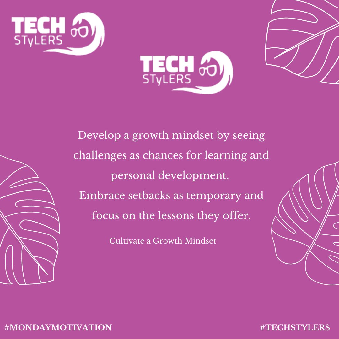 Growth Mindset!!

<a href="/Tech_Stylers/">TechStylers</a> says Welcome to a New Week.
#womenintech #womenintechnology #techcommunity #learning