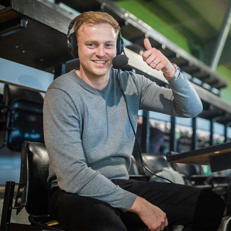 Official_NCFC's tweet photo. Thanks for the memories and good luck, @CharlieSlater15! 🎙️🖤