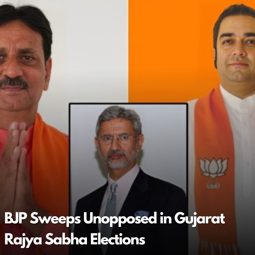 Ourahmedabad1's tweet image. In the Rajya Sabha elections for three seats in Gujarat, the Bharatiya Janata Party (BJP) has emerged victorious unopposed. With an advantage in numbers, all three BJP #candidates secured their positions in the Rajya Sabha as no other party #contested the seats. 

#BJP