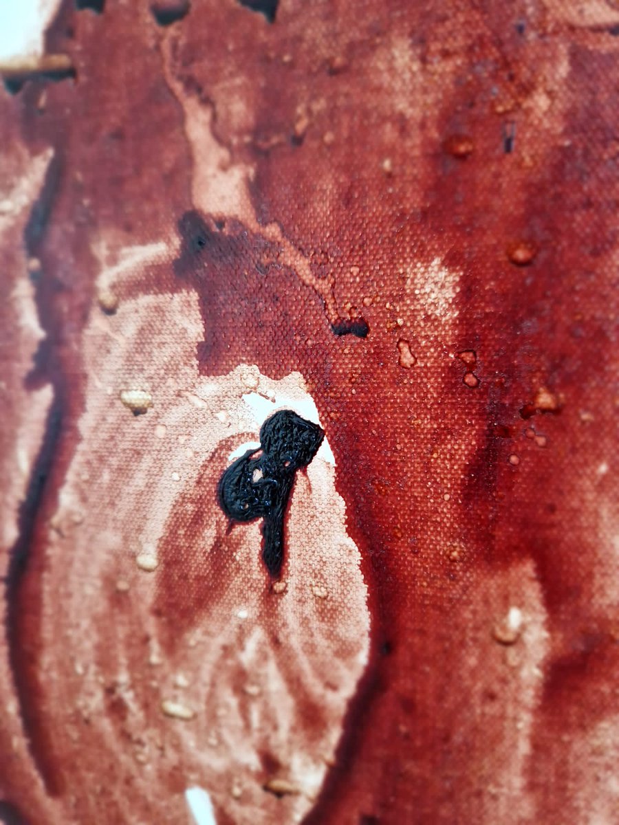 DirtyFloArt's tweet photo. "Unborned" - DNA 
After drying 
#art #painting #kunst #dirty https://t.co/0TRy6gnnGu