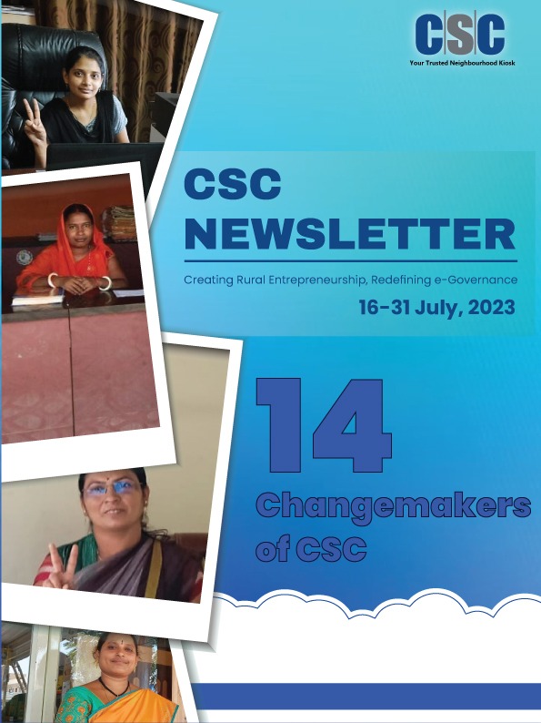 CSCegov_'s tweet photo. Dear Readers, #CSC has completed its 14 glorious years. On this occasion, we present 14 stories of changemakers.

To read the #CSCNewsletter in English, visit - https://t.co/02tw0U355l

To get CSC e-Magazine in your mail, register here: https://t.co/xLxr8QzdTO

#14YearsOfCSC https://t.co/W9z5nhKb3J