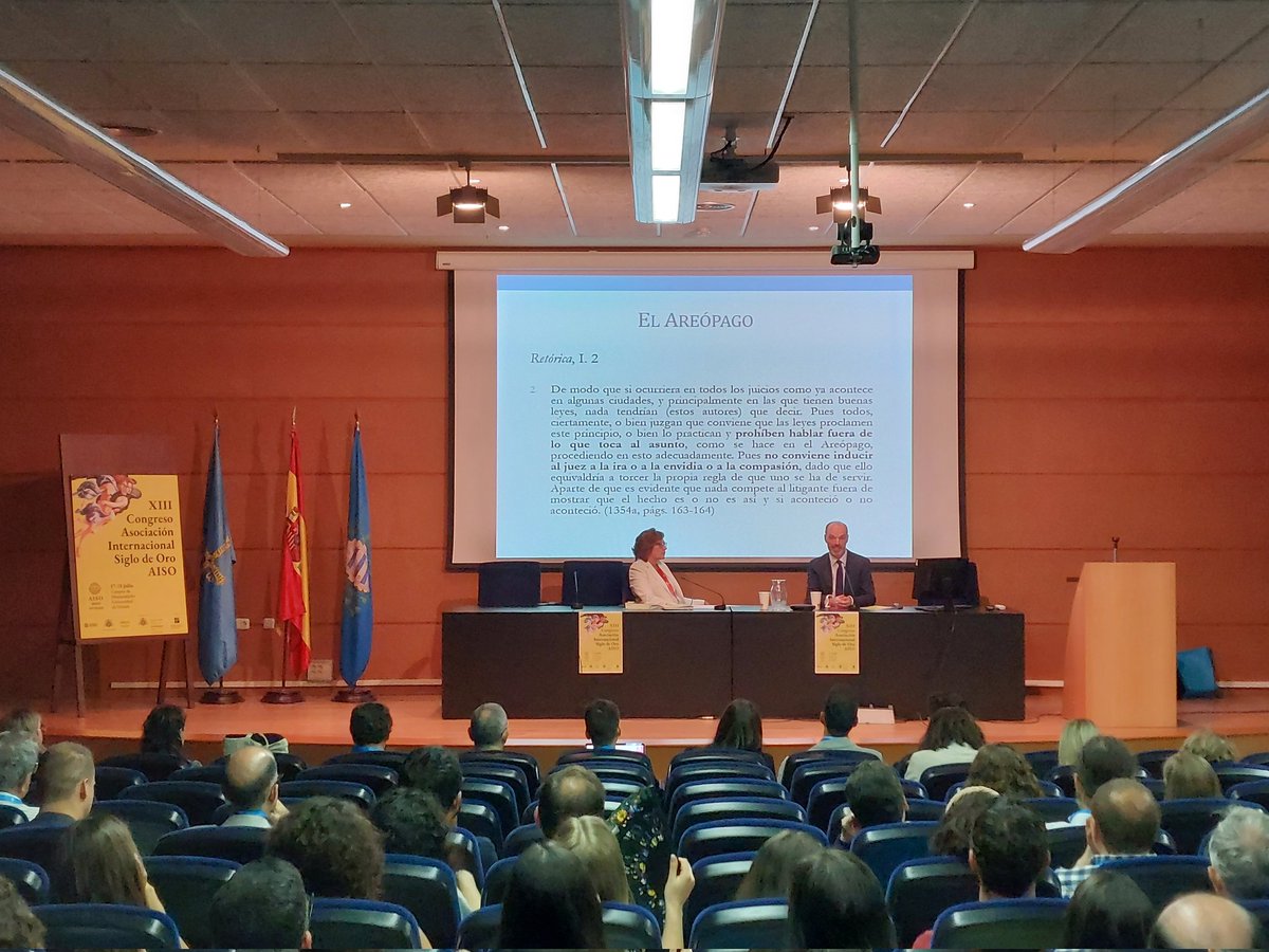 Antonio Sánchez Jiménez abre el congreso con una plenaria sobre Cervantes y Lope. #aiso2023