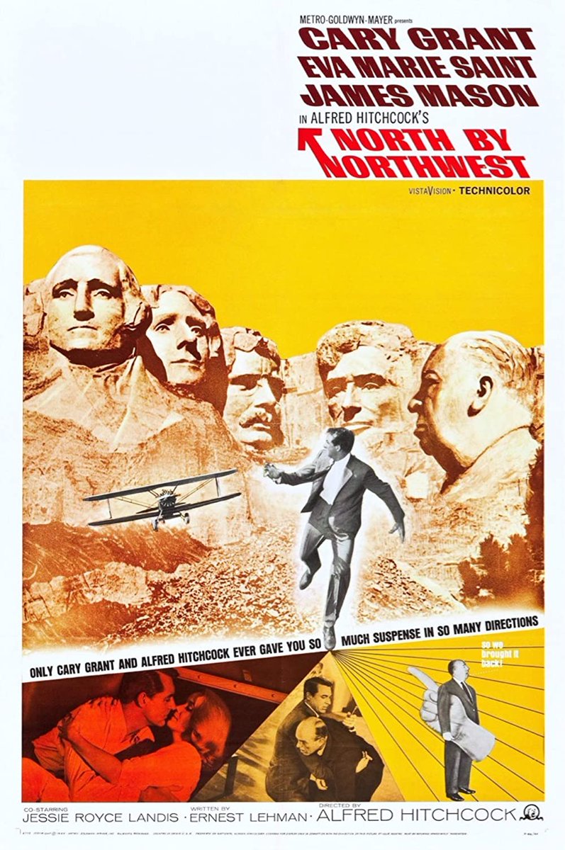 July 17 1959 was the premiere of North By Northwest.
Screenwriter Ernest Lehman set out to write the ultimate Hitchcock film and succeeded wildly with this fabulous mistaken identity charade. Cary Grant is at his most endearingly befuddled; superb ending atop Mount Rushmore. https://t.co/RJQxOwxBK2