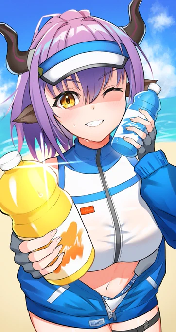 今日めちゃ暑かったので夏らしいシデロカ貼る! #アークナイツ