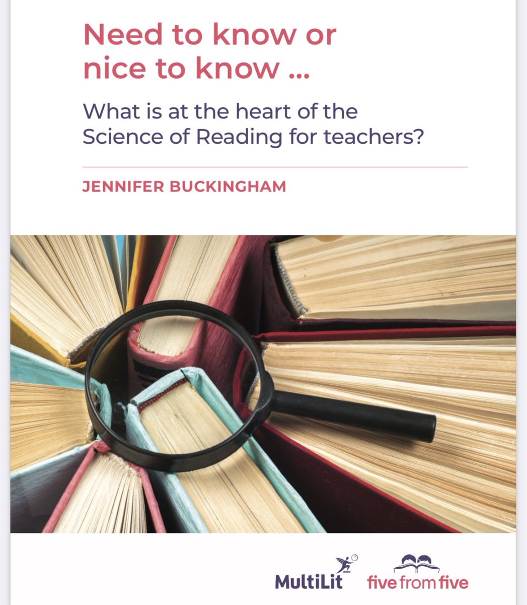 Interpreting research and translating it into classroom practice requires specialised knowledge and a lot of time, and the prospect can be daunting and demotivating for busy teachers who are newly aware of the Science of Reading. 
View the report at
fivefromfive.com.au/wp-content/upl…