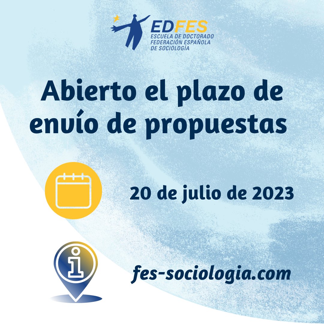 ⚡️ÚLTIMOS DÍAS PARA EL ENVÍO DE COMUNICACIONES⚡️ #IIEncuentroEDFES ¡Todavía tienes tiempo de mandar tu candidatura! Recuerda: Si tienes cualquier duda, escríbenos: info@fes-sociologia.com @AAS_Sociologia @aytomotril @CEAndaluces