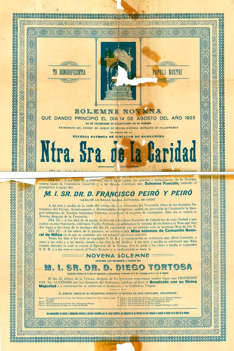 SOLEMNE BESAMANOS Y CONMEMORACIÓN DEL I CENTENARIO DEL BESAMANOS A NUESTRA SEÑORA DE LA CARIDAD.

Durante los días 28, 29, 30, 31 de julio y 1 de agosto en horario de 09:30 a 14:00 y de 18:00 a 21:30 horas.