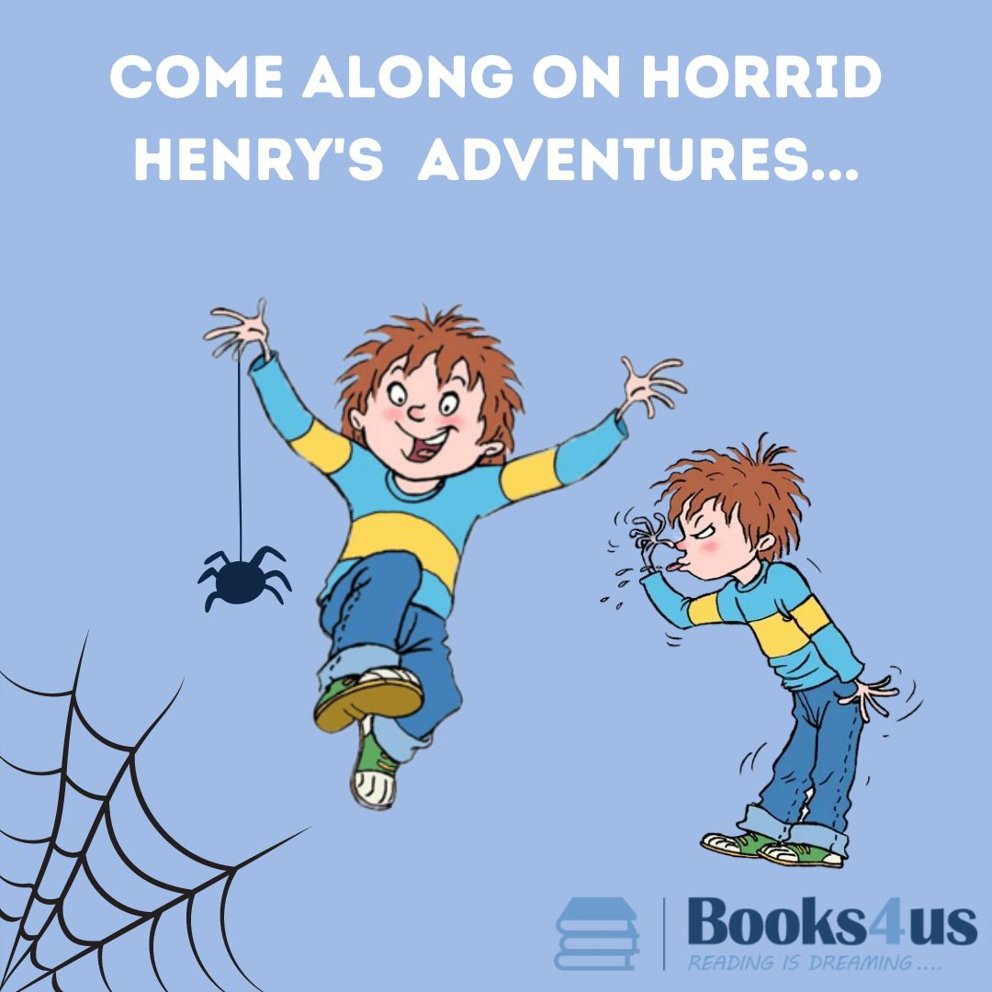 UsBook4's tweet photo. Causing mischief and mayhem, Horrid Henry is here to steal the show! Join him on his hilarious and mischievous adventure throughout our books, puzzles and games! 😈📚 

#HorridHenry #MischiefMaker #LaughOutLoud #BookwormAdventures #PuzzlesAndGames #UnforgettableJourney https://t.co/wGydzydx4i