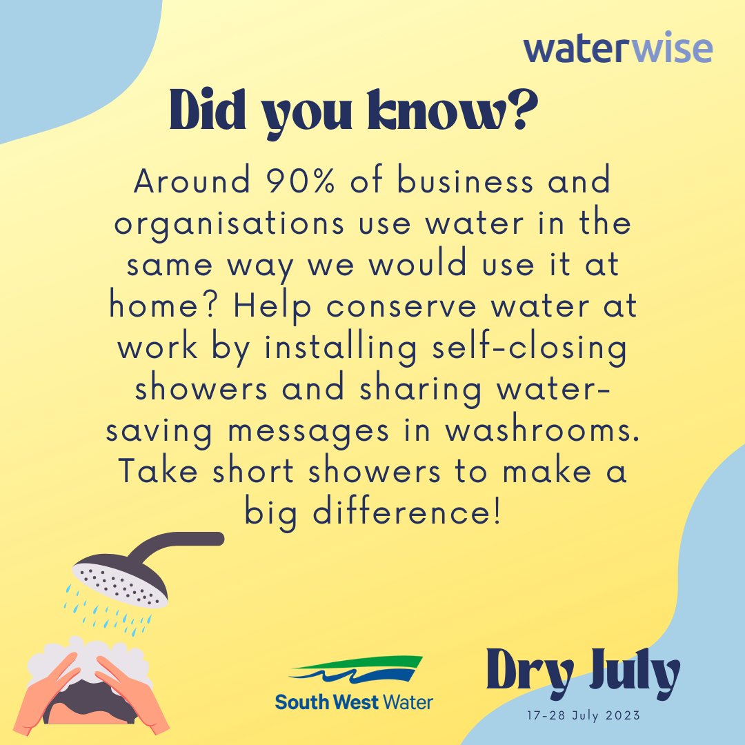 Welcome to the first day of #WaterwiseDryJuly ☀️ If you found this post useful reshare it! Learn more here waterwise.org.uk/dry-july/